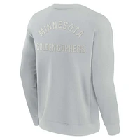 Unisex Fanatics Gray Minnesota Golden Gophers Super Soft Pullover Crew Sweatshirt