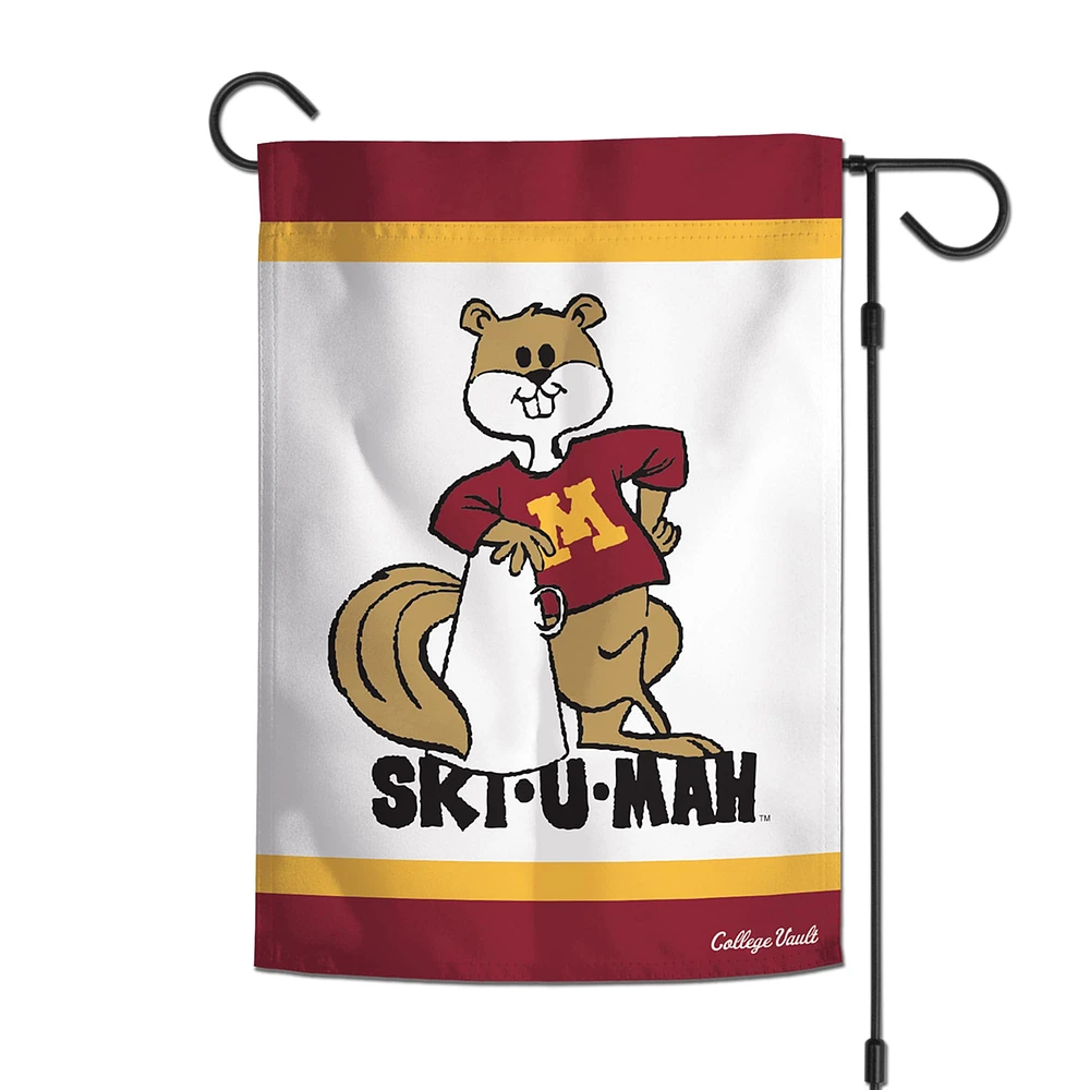 WinCraft Minnesota Golden Gophers Drapeau de jardin double face College Vault 12 po x 18 po