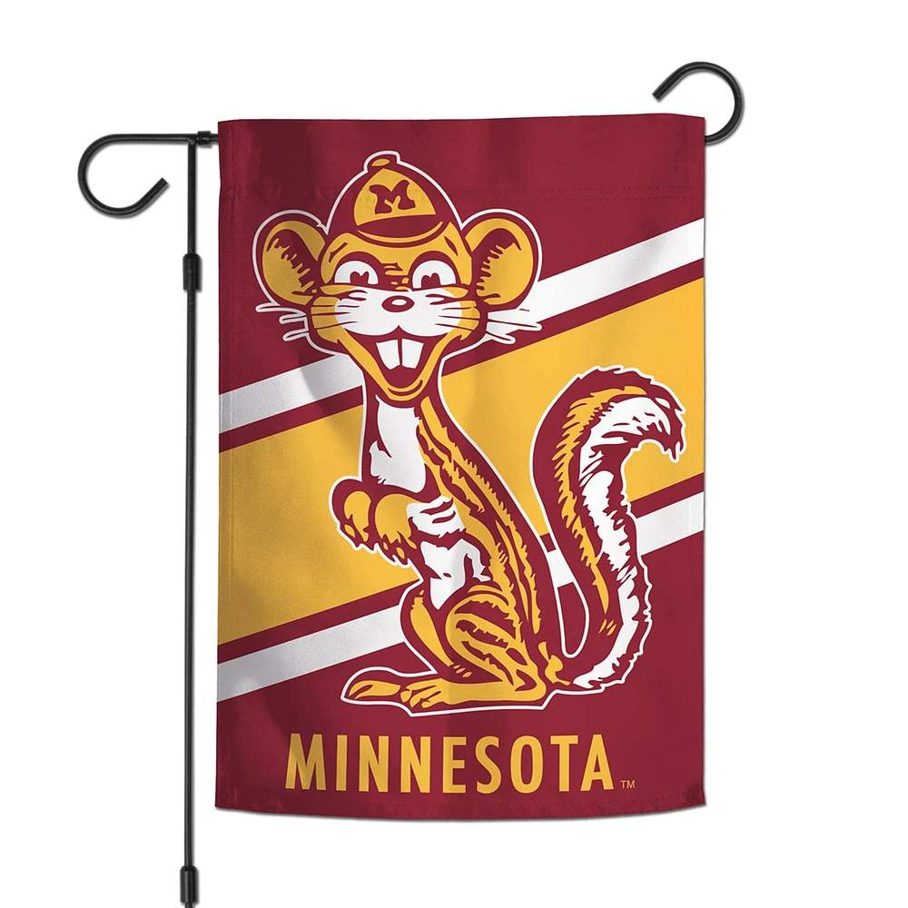 WinCraft Minnesota Golden Gophers Drapeau de jardin double face College Vault 12 po x 18 po