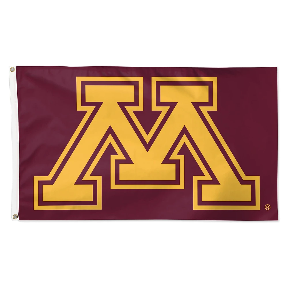 WinCraft Minnesota Golden Gophers Drapeau de luxe simple face 3 pi x 5 pi