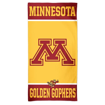 WinCraft Minnesota Golden Gophers Serviette de plage Spectra avec logo principal 30 po x 60 po