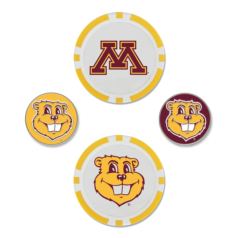 WinCraft Minnesota Golden Gophers Lot de 4 marqueurs de balle