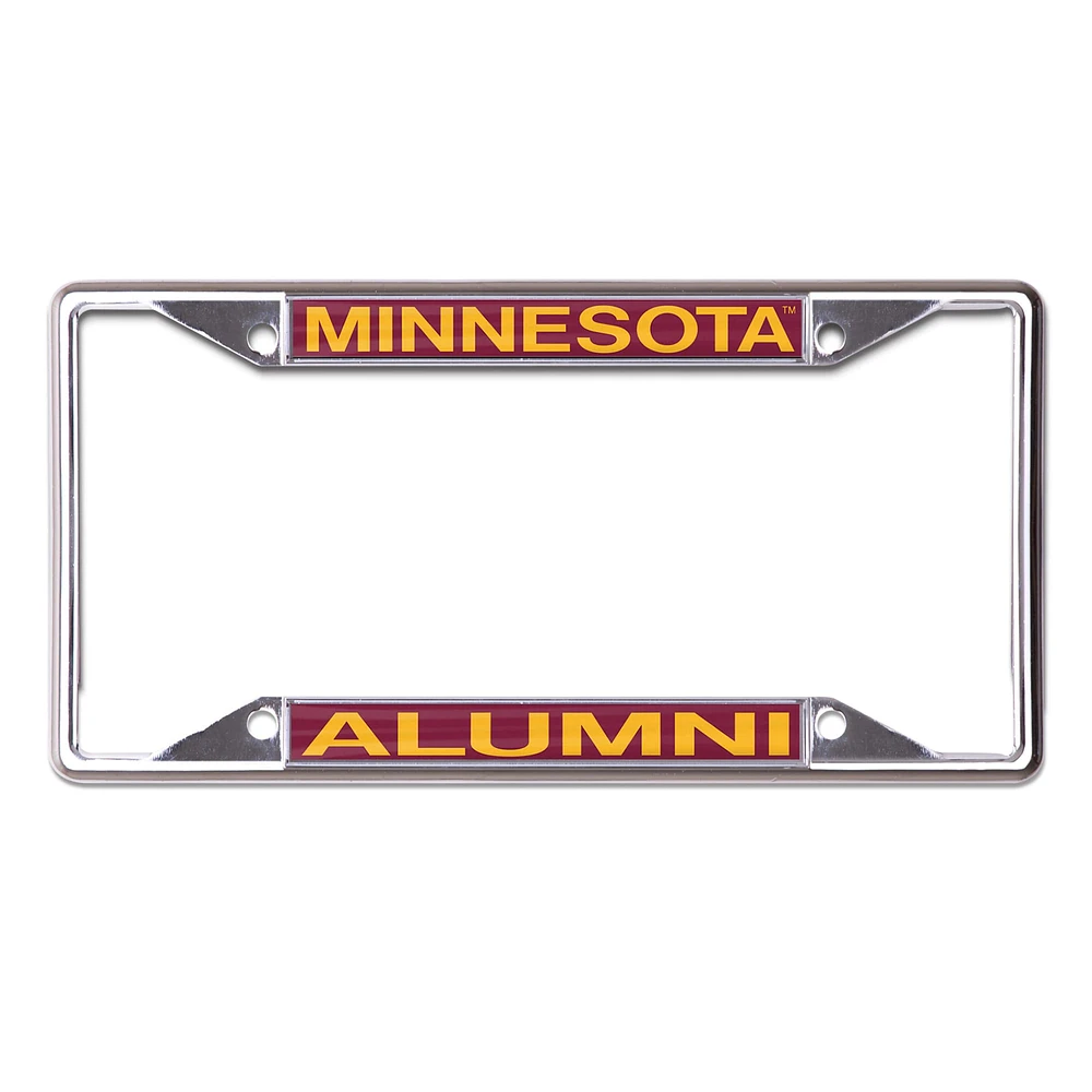 WinCraft Minnesota Golden Gophers Alumni School Supporter Cadre de plaque d'immatriculation en métal découpé au laser