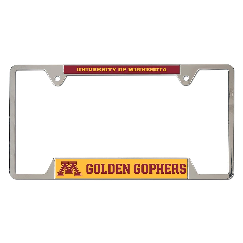 Cadre de plaque d'immatriculation WinCraft Minnesota Golden Gophers