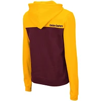 Chandail à capuchon léger demi-glissière Colosseum Gold/Maroon Minnesota Golden Gophers Aidan pour femme