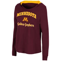 T-shirt à manches longues Colosseum Minnesota Golden Gophers Catalina pour femme