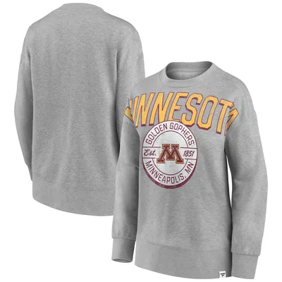 Minnesota Golden Gophers Fanatics Branded Women's Jump Distribution Pullover Sweatshirt - Heathered Gray