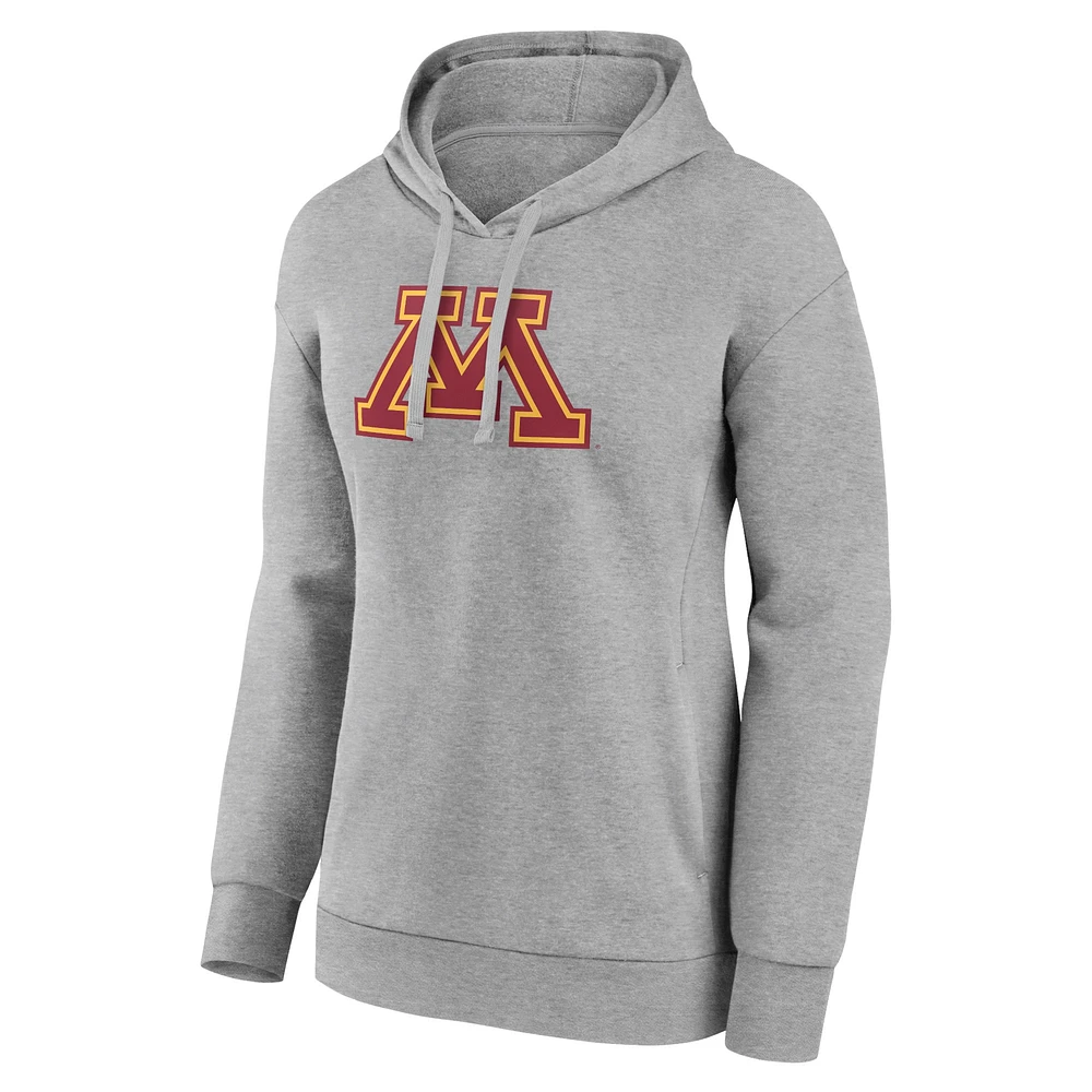 Women's Fanatics Gray Minnesota Golden Gophers Pullover Hoodie