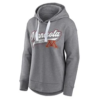 Women's Fanatics  Heather Gray Minnesota Golden Gophers Tail Sweep Pullover Hoodie