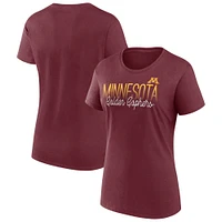 Women's Fanatics  Maroon Minnesota Golden Gophers Modern Script Fade T-Shirt