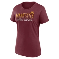 Women's Fanatics  Maroon Minnesota Golden Gophers Modern Script Fade T-Shirt