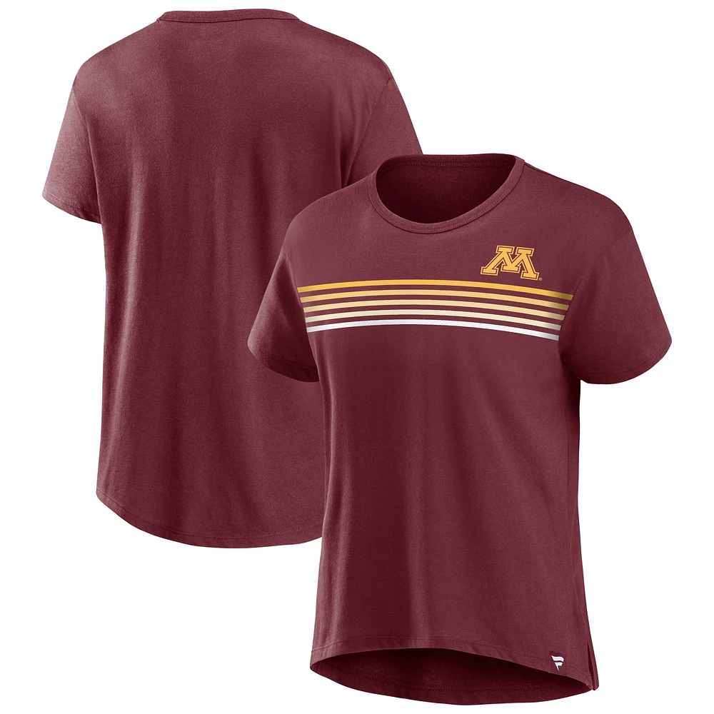 Women's Fanatics Maroon Minnesota Golden Gophers Tie Breaker T-Shirt