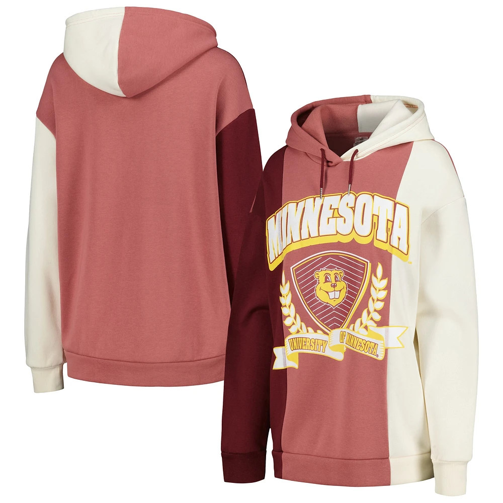 Sweat à capuche colorblock Gameday Couture Minnesota Golden Gophers Hall of Fame pour femme