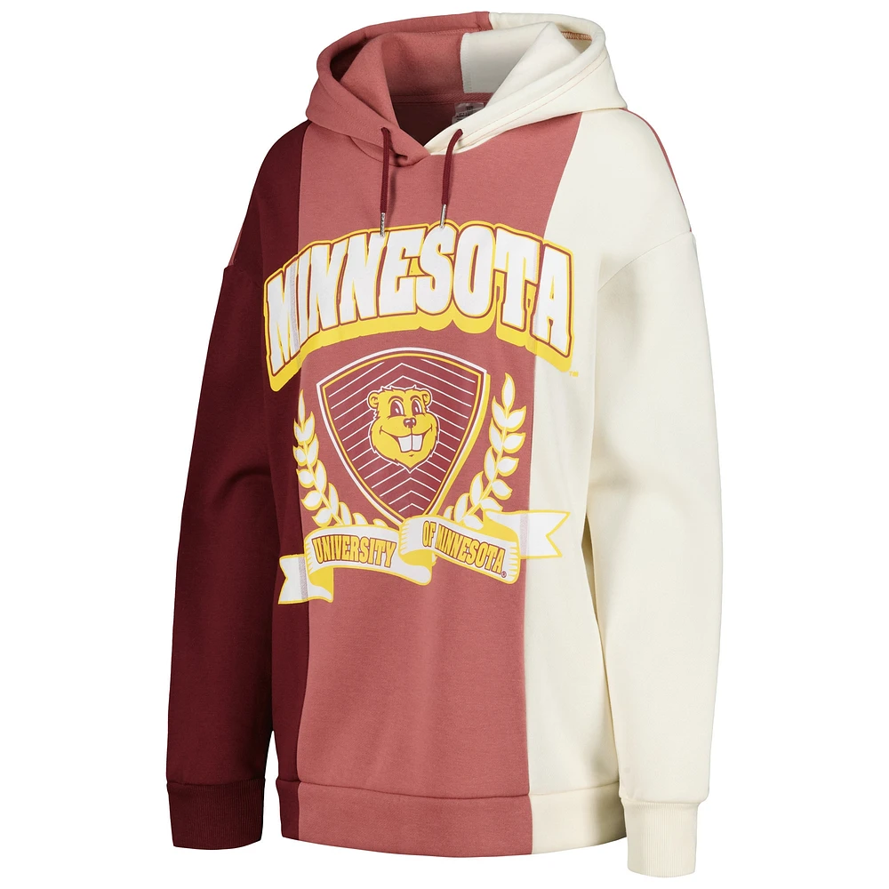 Sweat à capuche colorblock Gameday Couture Minnesota Golden Gophers Hall of Fame pour femme