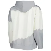 Women's Gameday Couture White/Gray Minnesota Golden Gophers For the Fun Double Dip-Dyed Pullover Hoodie