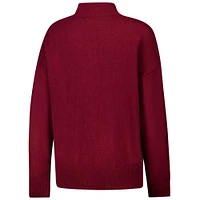Women's Gameday Social Maroon Minnesota Golden Gophers Oversized Varsity Pullover Sweater
