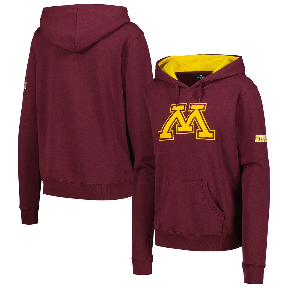 Sweat à capuche gros logo Stadium Athletic Minnesota Golden Gophers pour femme