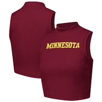 Women's ZooZatz Maroon Minnesota Golden Gophers Cropped Tank Top