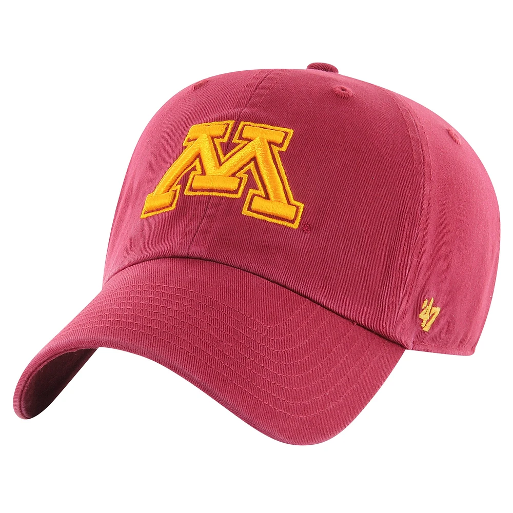 Casquette ajustable de nettoyage des Golden Gophers du Minnesota pour jeunes de 1947, couleur marron