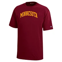 T-shirt Arch de l'équipe des Golden Gophers du Minnesota, champion jeunes, marron