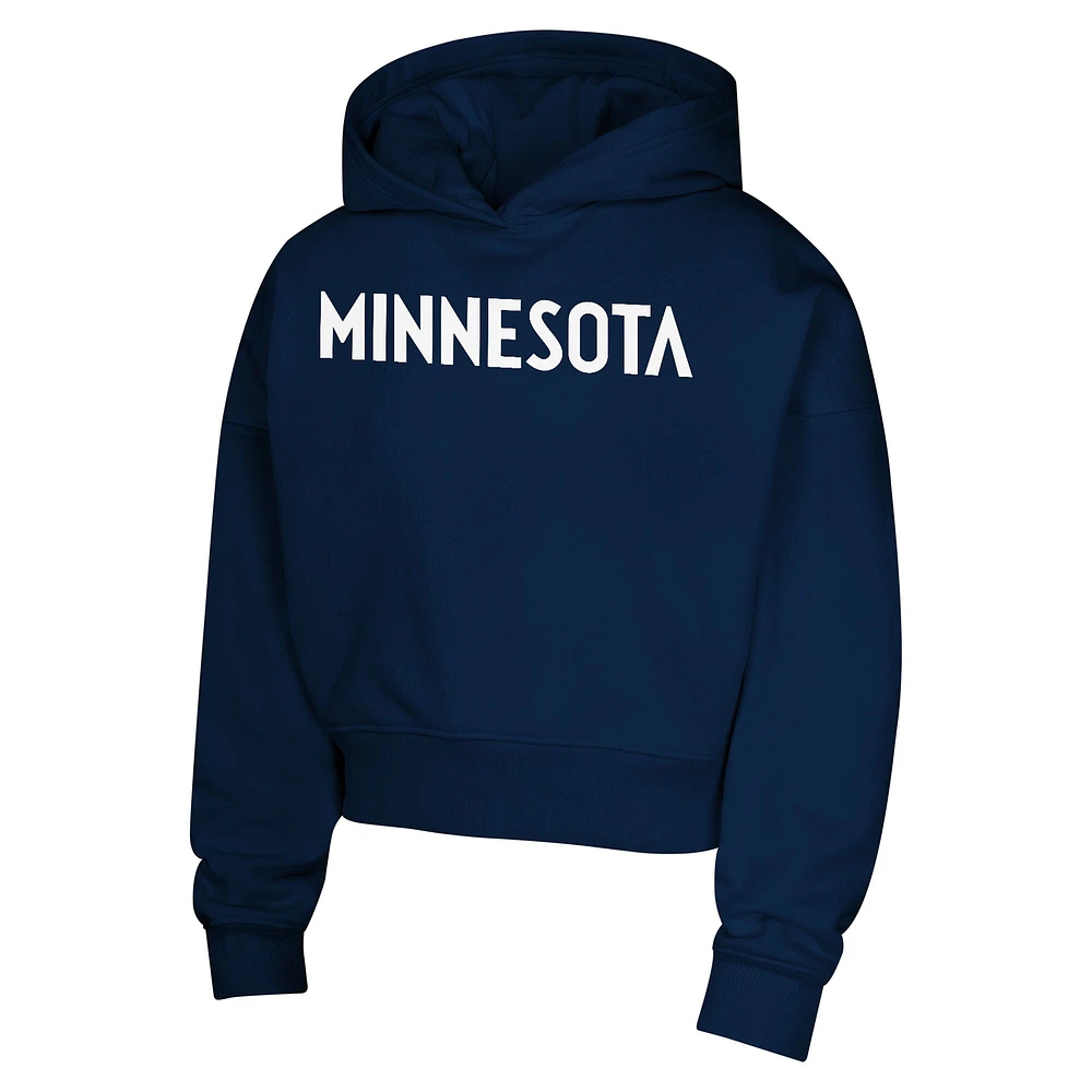 Sweat à capuche bleu marine pour jeunes filles Minnesota Lynx Closer
