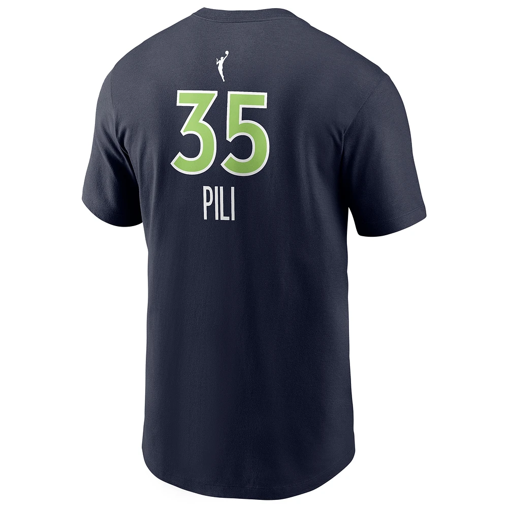 Men's Nike Alissa Pili Navy Minnesota Lynx Explorer Edition Name & Number T-Shirt