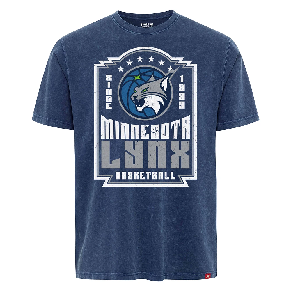 Unisex Sportiqe  Blue Minnesota Lynx Rock & Roll Collection Angus Mineral Wash Premium T-Shirt