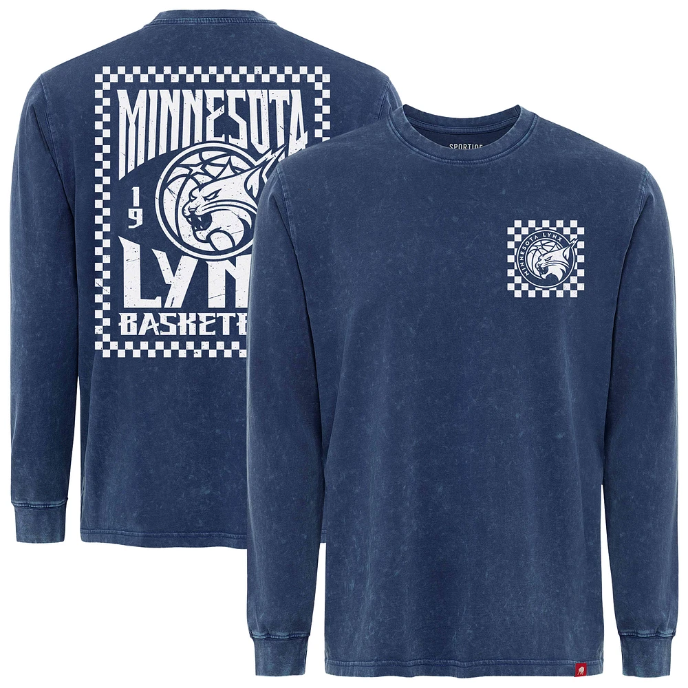Unisex Sportiqe  Blue Minnesota Lynx Rock & Roll Collection Bono Mineral Wash Premium Long Sleeve T-Shirt