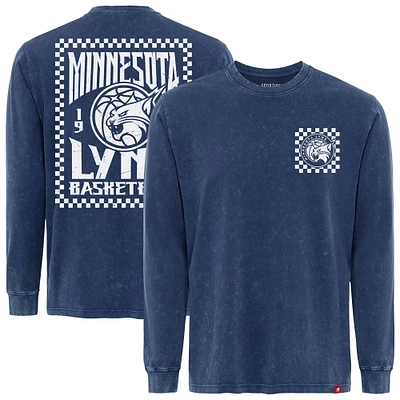 Unisex Sportiqe  Blue Minnesota Lynx Rock & Roll Collection Bono Mineral Wash Premium Long Sleeve T-Shirt