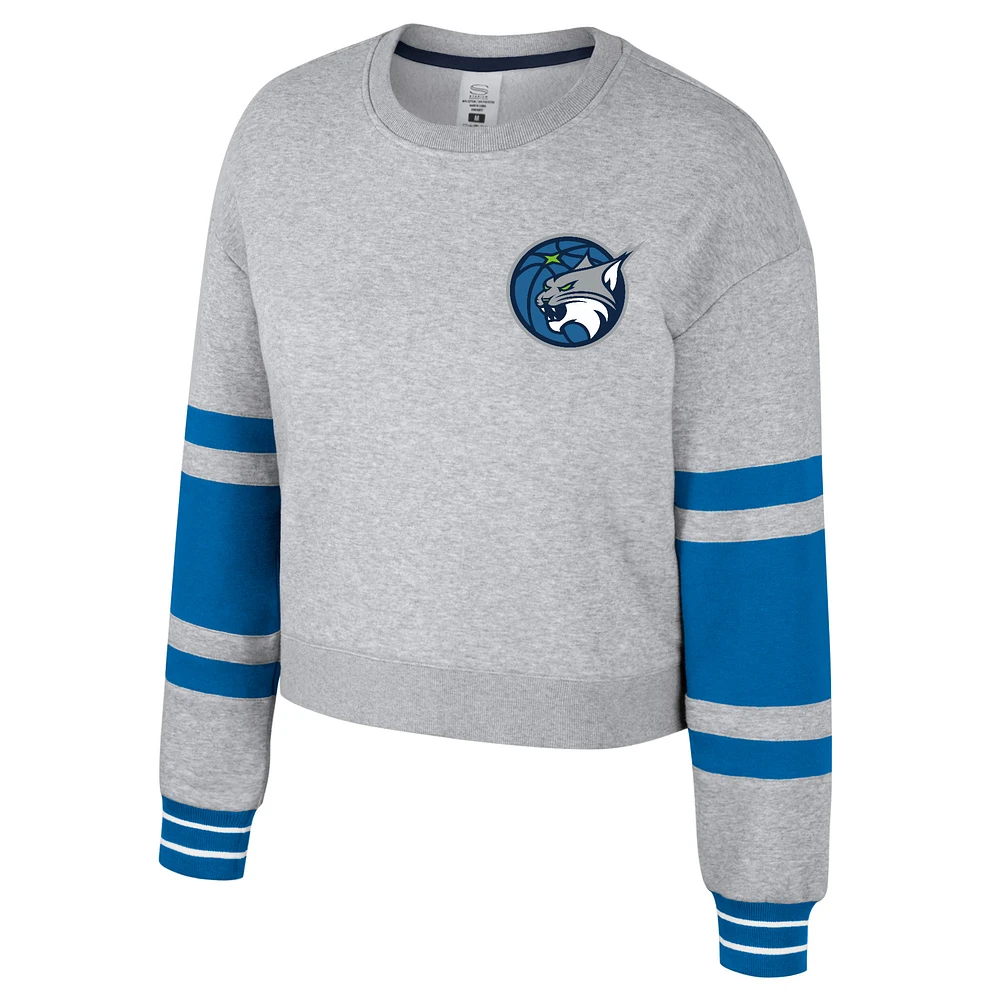 Sweat-shirt court unisexe gris chiné Stadium Essentials Minnesota Lynx