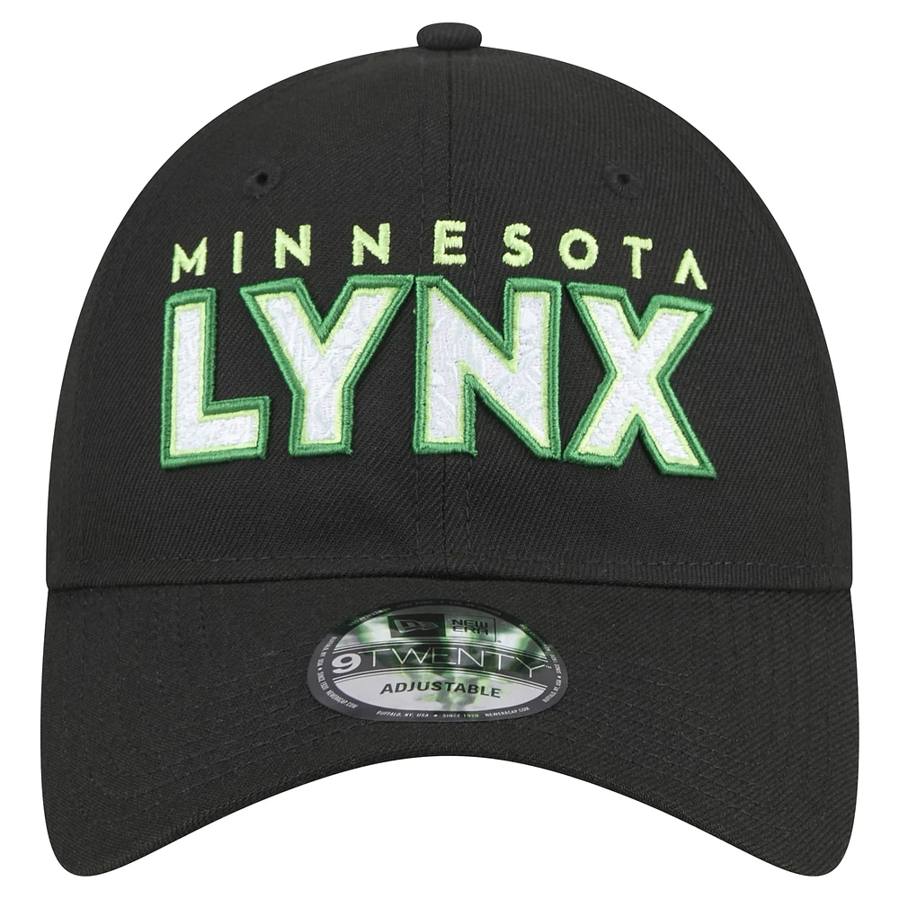 Unisex New Era Black Minnesota Lynx Rebel Series 9TWENTY Adjustable Hat