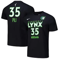 T-shirt unisexe Nike Alissa Pili noir Minnesota Lynx 2024 WNBA Draft nom et numéro