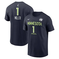 T-shirt unisexe avec nom et numéro Nike Diamond Miller Navy Minnesota Lynx Explorer Edition