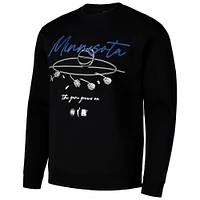 Unisex round21 Black Minnesota Lynx Bloom Pullover Crew Sweatshirt