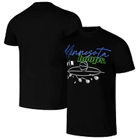 Unisex round21 Black Minnesota Lynx Hoops T-Shirt