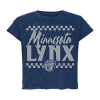 Unisex Sportiqe  Blue Minnesota Lynx Rock & Roll Collection Gwen Mineral Wash Cropped T-Shirt