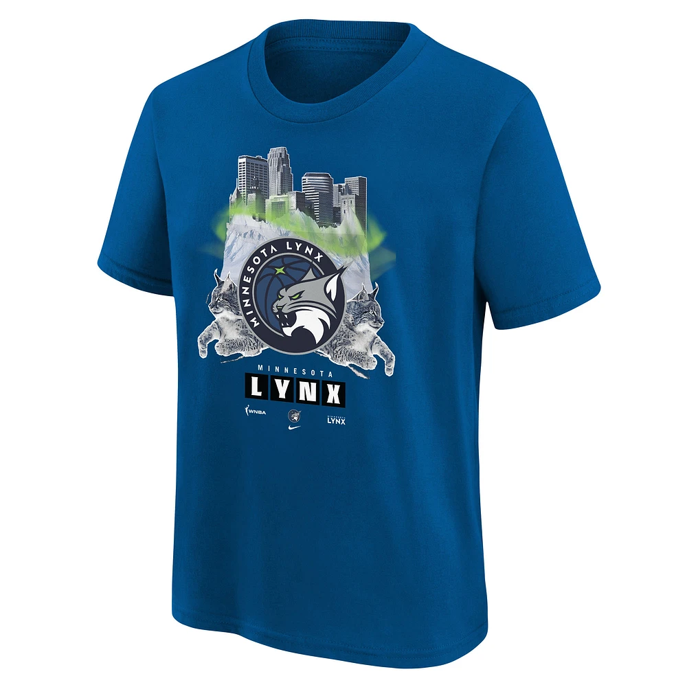 T-shirt Nike bleu pour jeunes avec contenu original des Minnesota Lynx