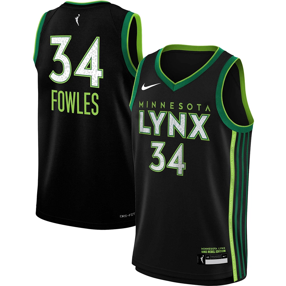 Maillot de joueur Swingman Minnesota Lynx Nike Sylvia Fowles pour jeune - Édition rebelle