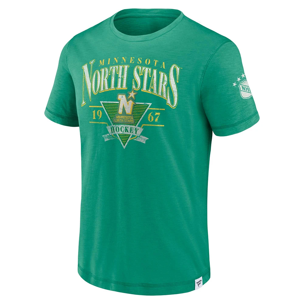 T-shirt vert Fanatics pour hommes Minnesota North Stars Elusive Slub
