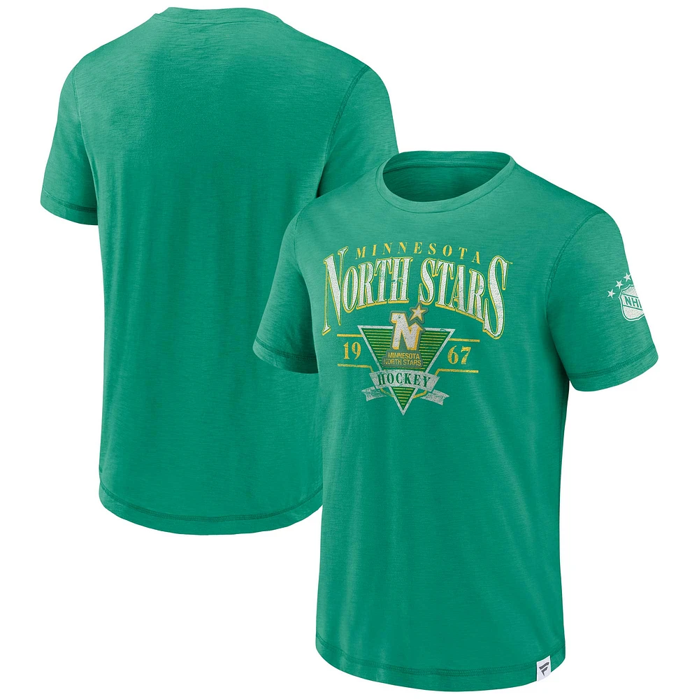T-shirt vert Fanatics pour hommes Minnesota North Stars Elusive Slub