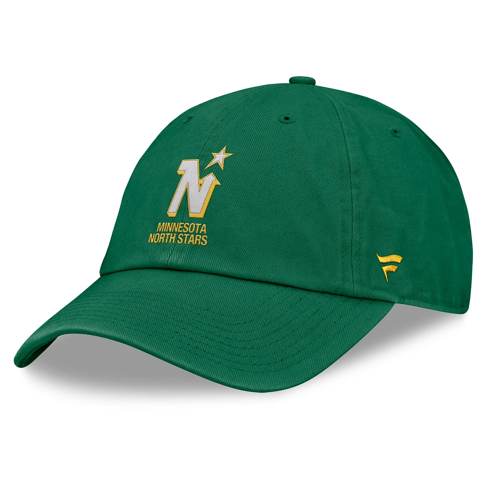 Casquette ajustable pour hommes Fanatics Kelly Green Minnesota North Stars Decades Collection