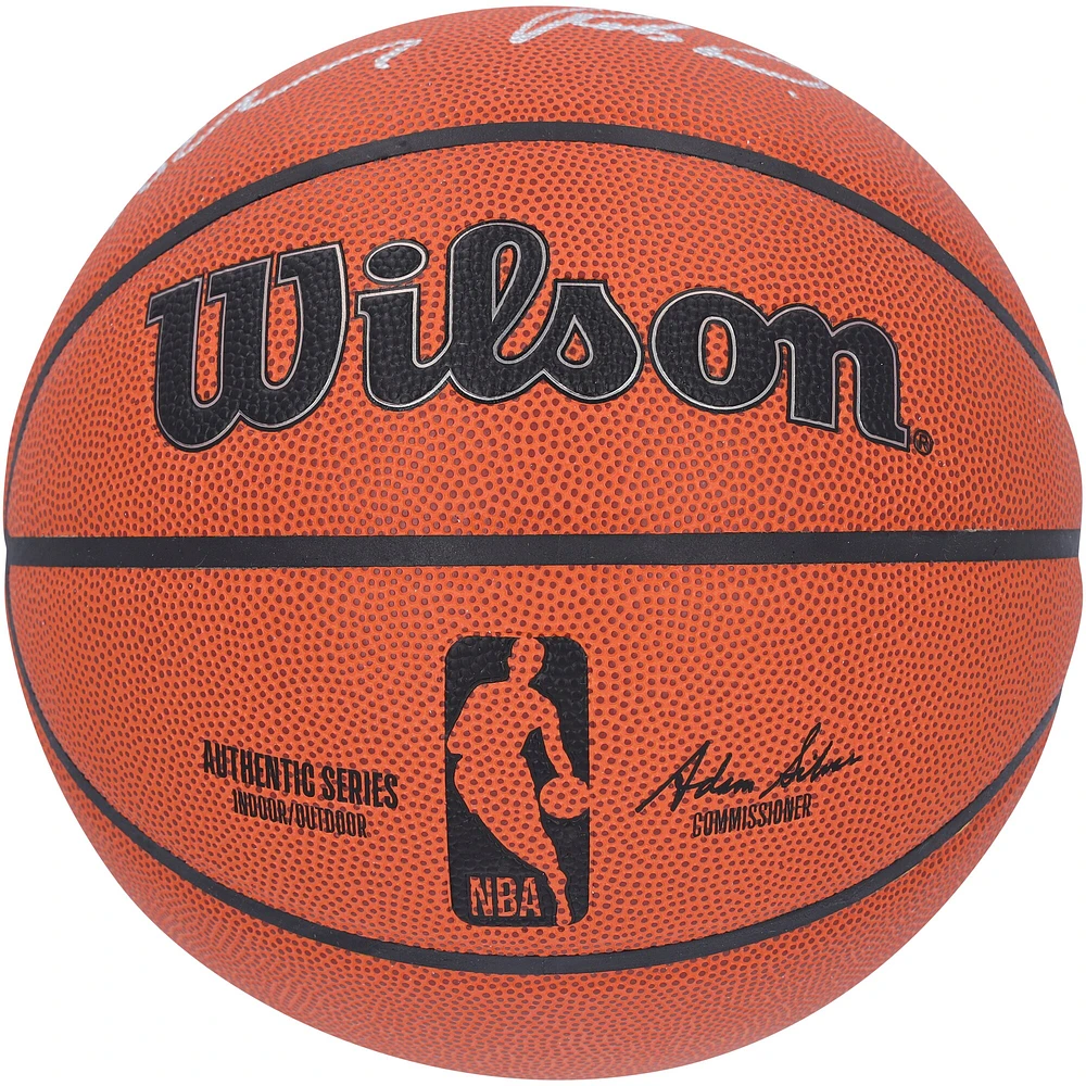 Anthony Edwards & Rob Dillingham Minnesota Timberwolves Autographed Wilson Authentic Series Indoor/Outdoor Basketball