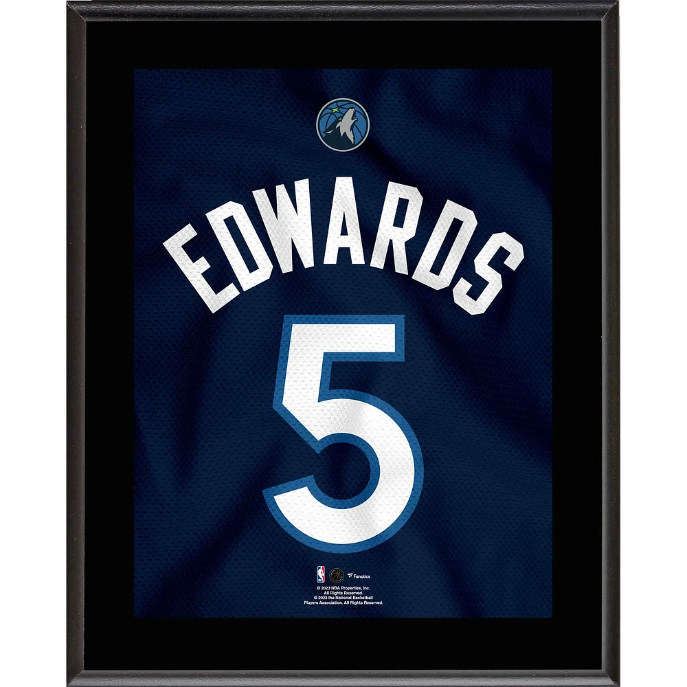 Anthony Edwards Minnesota Timberwolves 10.5" x 13" #5 Navy Blue Jersey Sublimated Plaque