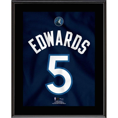 Anthony Edwards Minnesota Timberwolves 10.5" x 13" #5 Navy Blue Jersey Sublimated Plaque