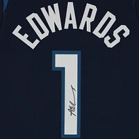 Anthony Edwards Minnesota Timberwolves Autographed Navy Nike 2022-23 Icon Edition Swingman Jersey