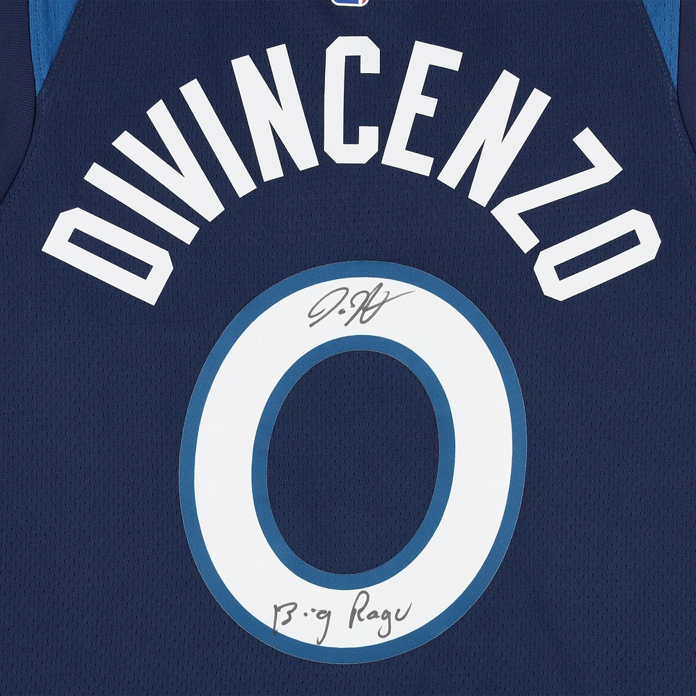 Donte DiVincenzo Minnesota Timberwolves Autographed Navy Nike Icon Edition Swingman Jersey with "Big Ragu" Inscription