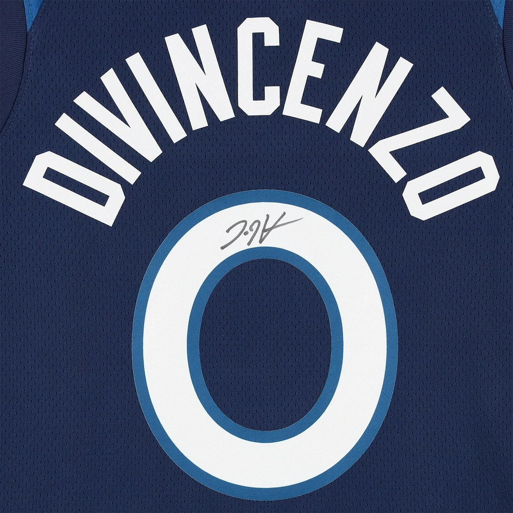 Donte DiVincenzo Minnesota Timberwolves Autographed Navy Nike Icon Edition Swingman Jersey