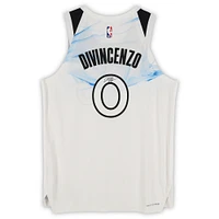 Maillot authentique Nike City Edition 2024-25 blanc dédicacé par Donte DiVincenzo des Minnesota Timberwolves