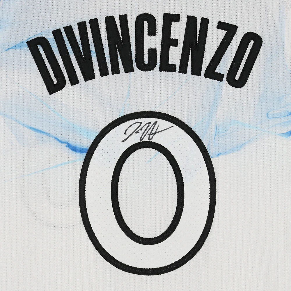 Maillot authentique Nike City Edition 2024-25 blanc dédicacé par Donte DiVincenzo des Minnesota Timberwolves