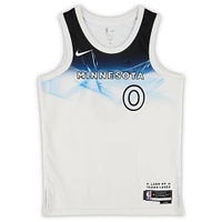 Donte DiVincenzo Minnesota Timberwolves Autographed White Nike 2024-25 City Edition Swingman Jersey with "Big Ragu" & "Can't Knock the Hustle" Inscriptions - Limited Edition #10/10